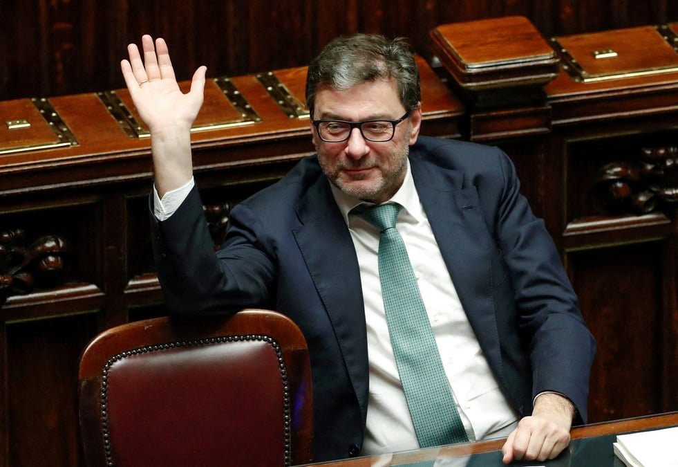 Le ministre italien de l'economie, giancarlo giorgetti