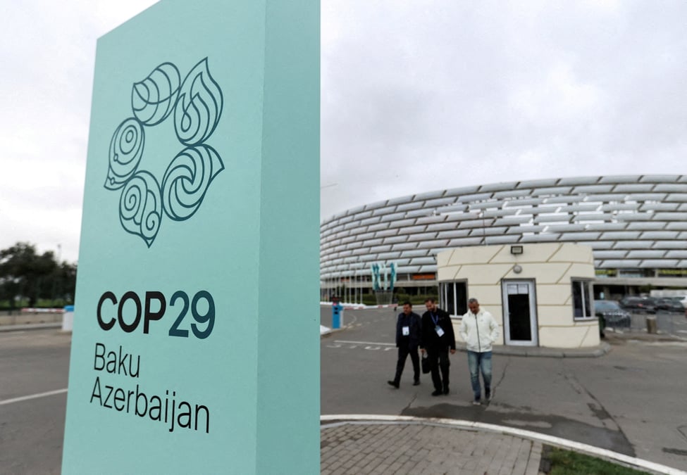 Le stade olympique de bakou, lieu de la conference des nations unies sur les changements climatiques cop29