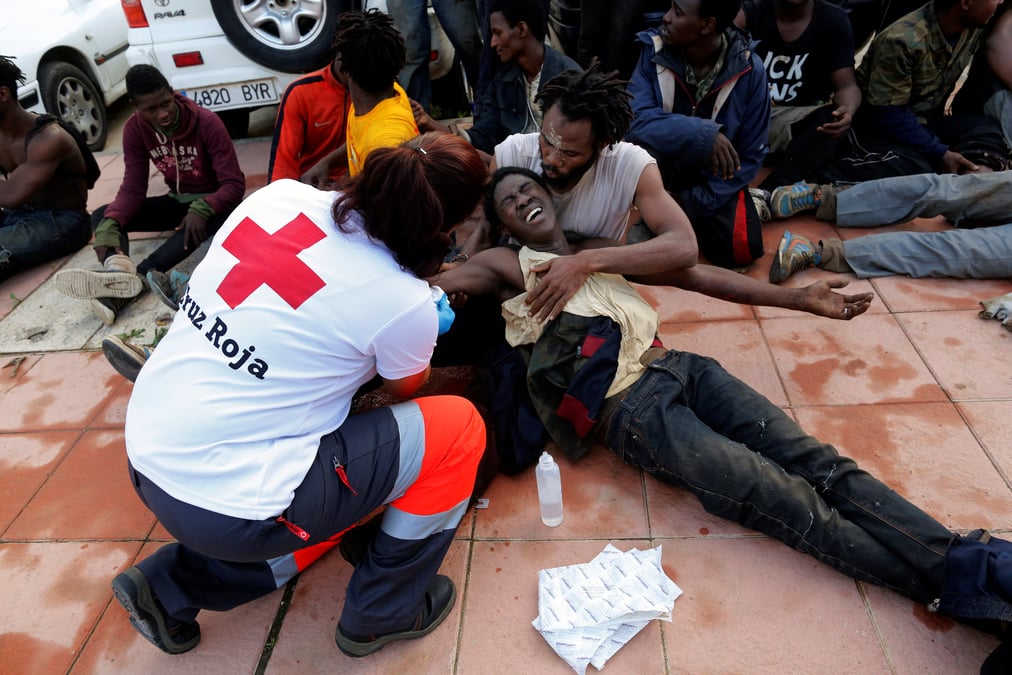 Accrochages entre immigrants et forces de l'ordre a ceuta