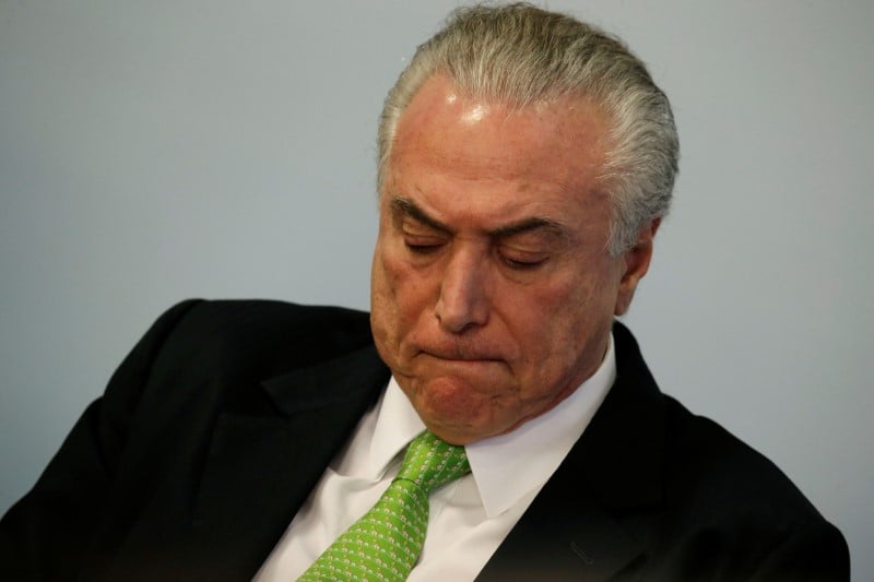 La cote de popularite de temer tombe a 3% au bresil