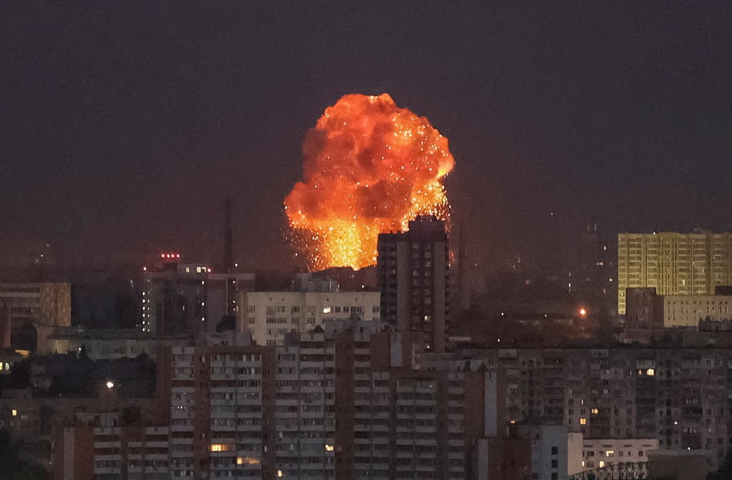 Tir de missile russe sur kiev