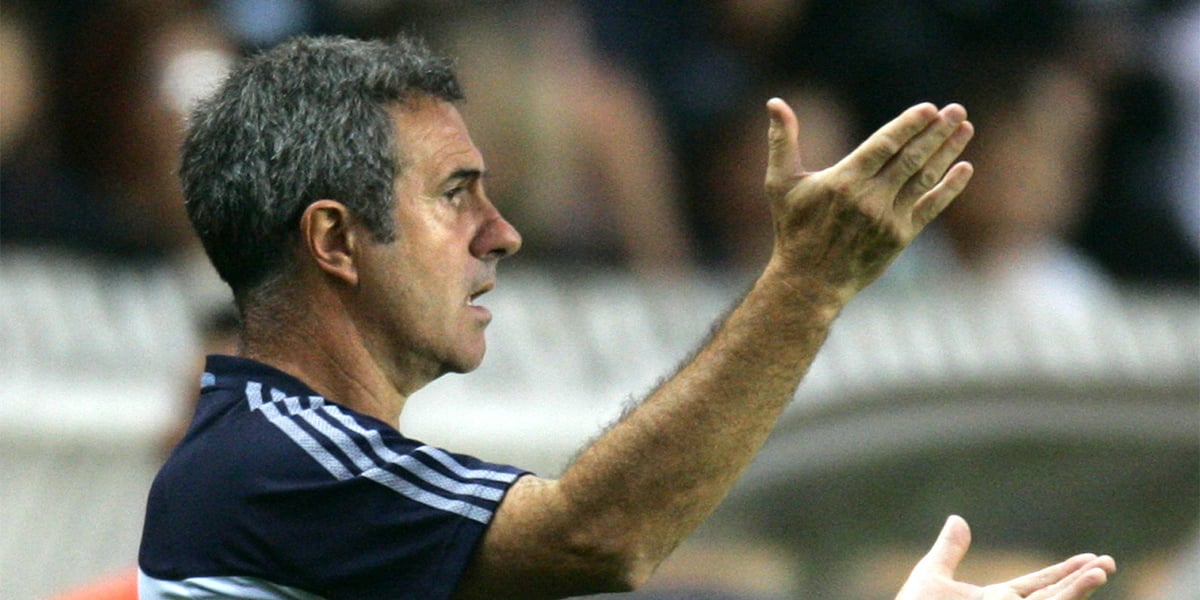 Jacky Dugueperoux, le coach du RC Strasbourg, au Parc des Princes.