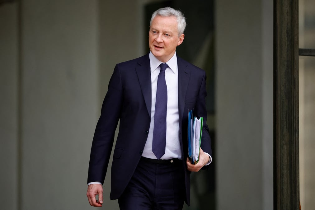 Le ministre francais de l'economie, des finances, de l'industrie et de la securite numerique, bruno le maire