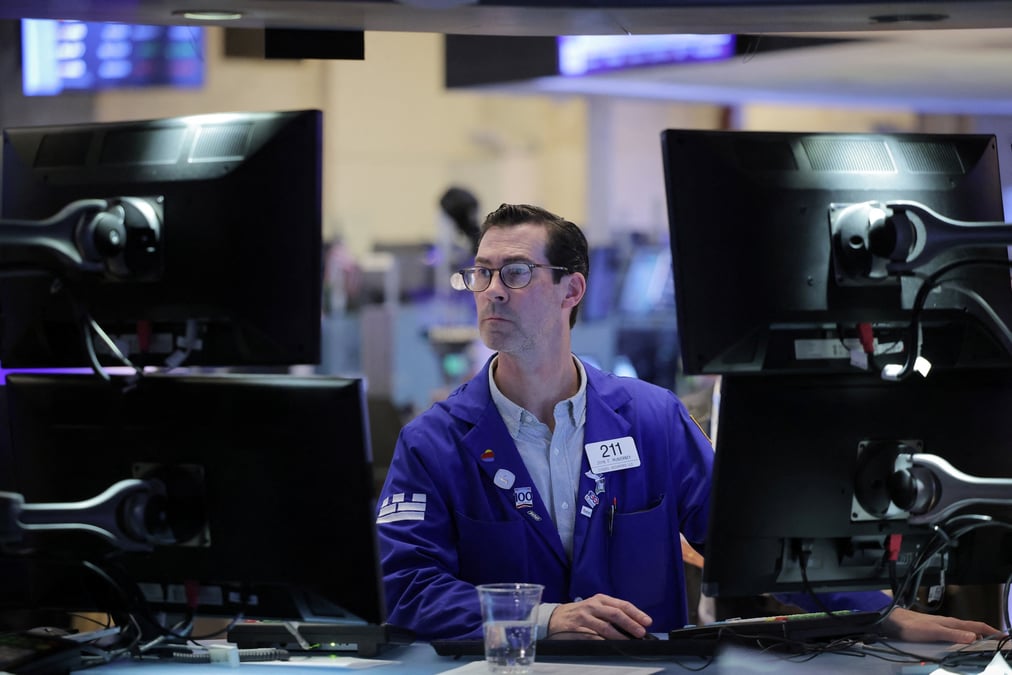 Un trader a la bourse de new york
