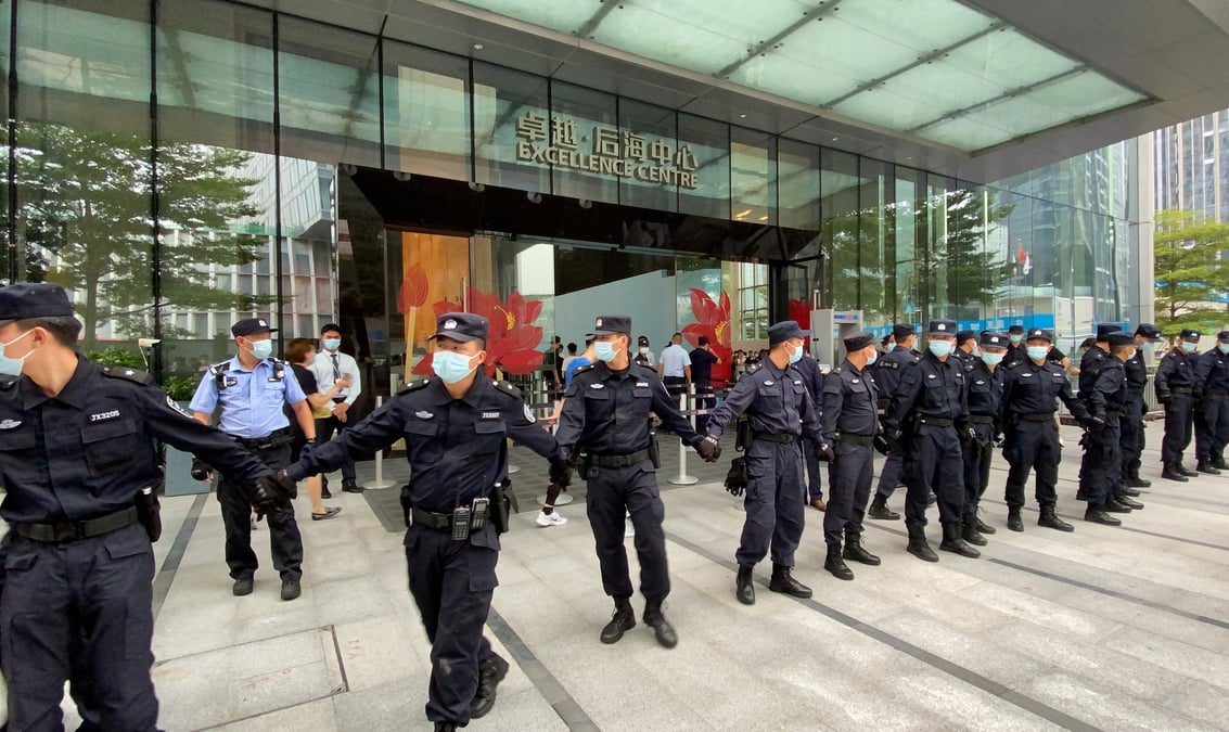 Chine: manifestation d'investisseurs au siege d'evergrande