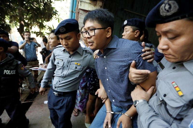 Londres et l'onu demandent a la birmanie de liberer 2 journalistes de reuters