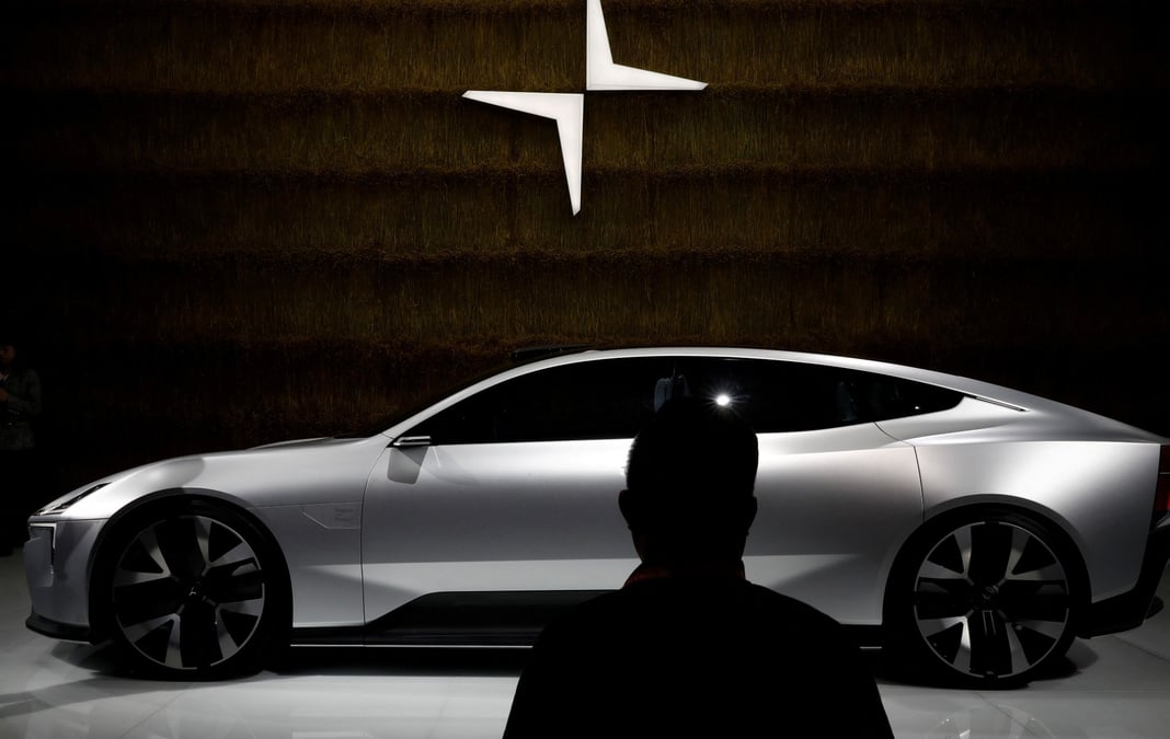 Une voiture Polestar lors du Salon de l'automobile de Pékin en Chine en septembre 2020. (Photo d'illustration)