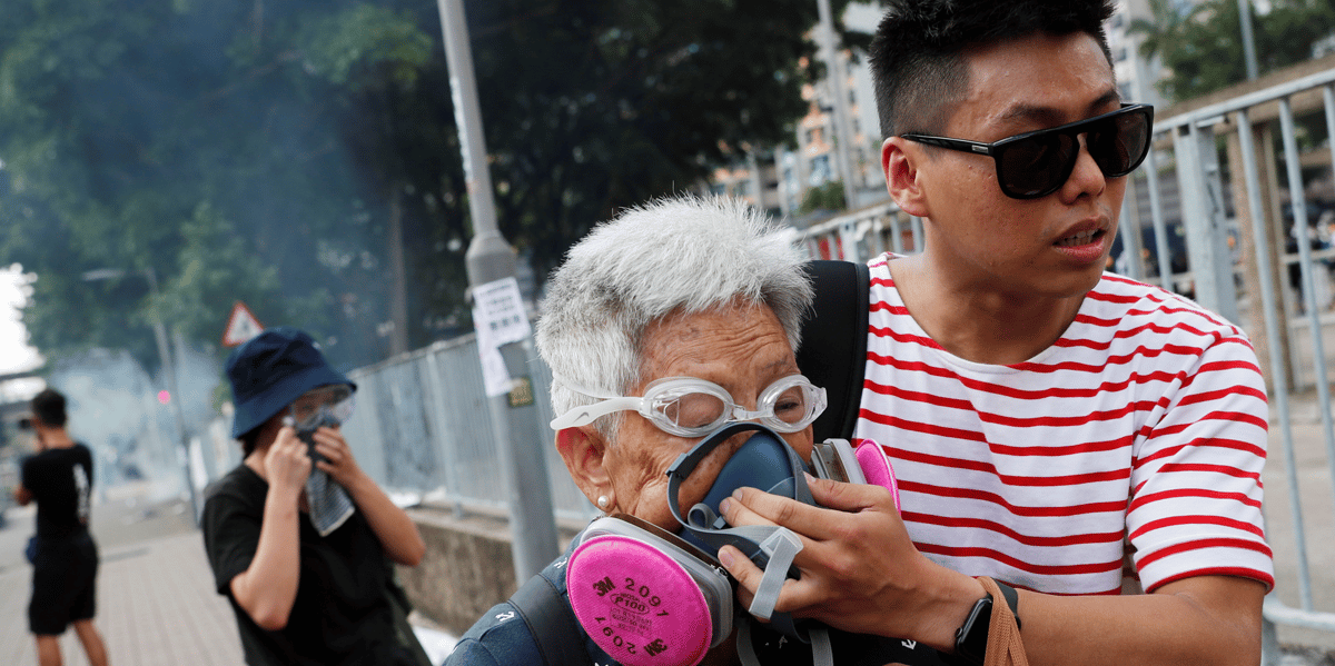 Des manifestants à Hong Kong.