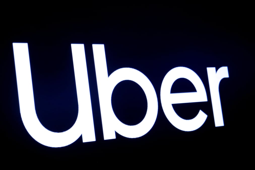 Photo d'archives du logo de la societe uber technologies a la bourse de new york