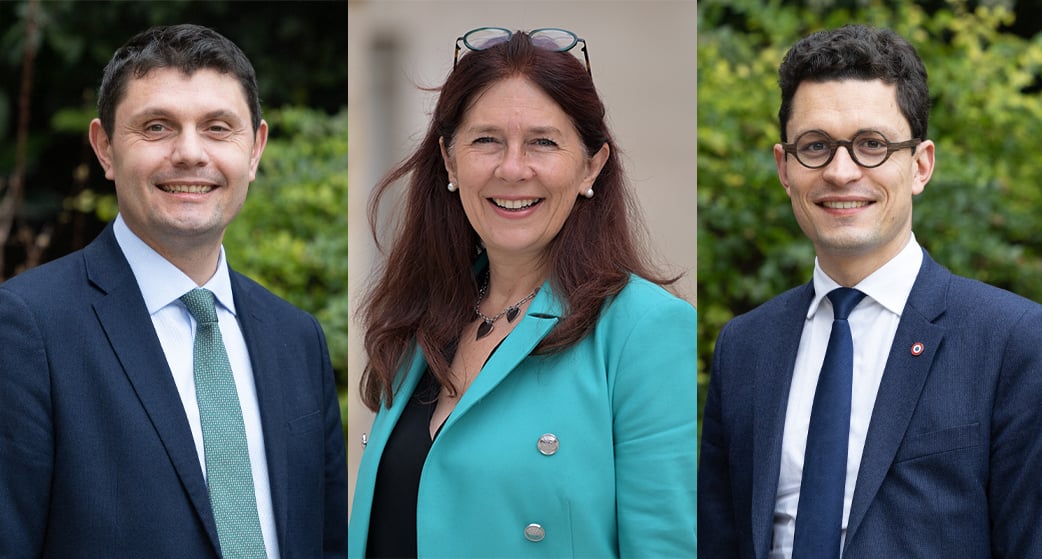 Sébastien Saint-Pasteur, Député PS de Gironde, Christine LeNabour, Députée Ensemble pour la République d’Ille-et-Vilaine et Antoine Vermorel-Marques Député Droite républicaine de la Loire.