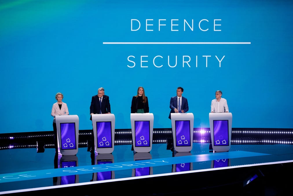 Debat entre les principaux candidats avant les elections europeennes, bruxelles