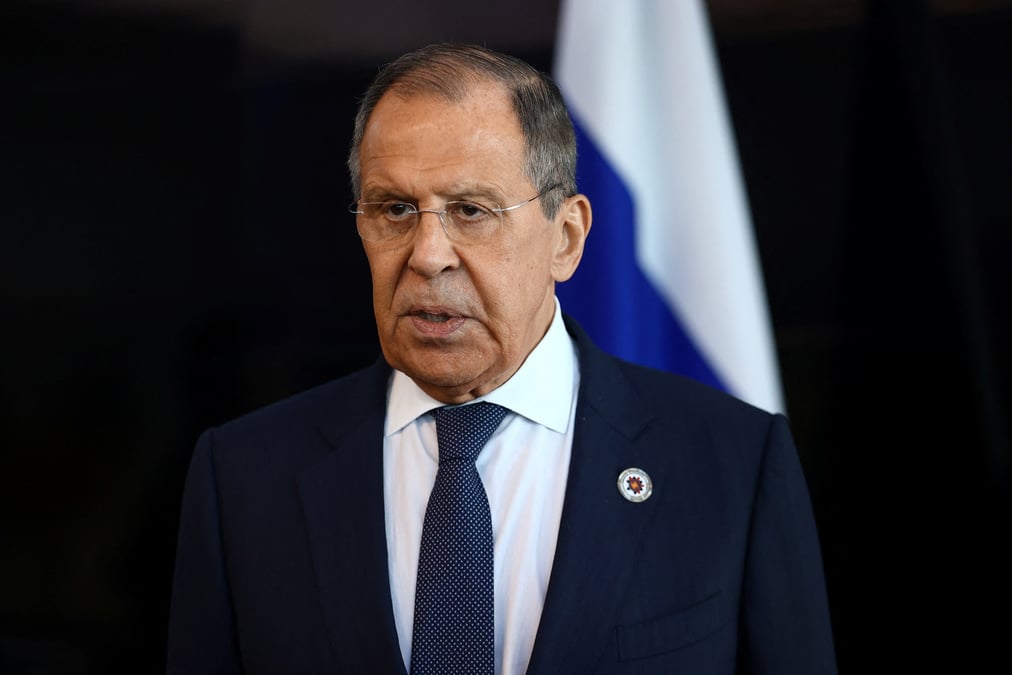 Le ministre russe des affaires etrangeres, sergei lavrov, lors du sommet de l'asean a phnom penh, au cambodge