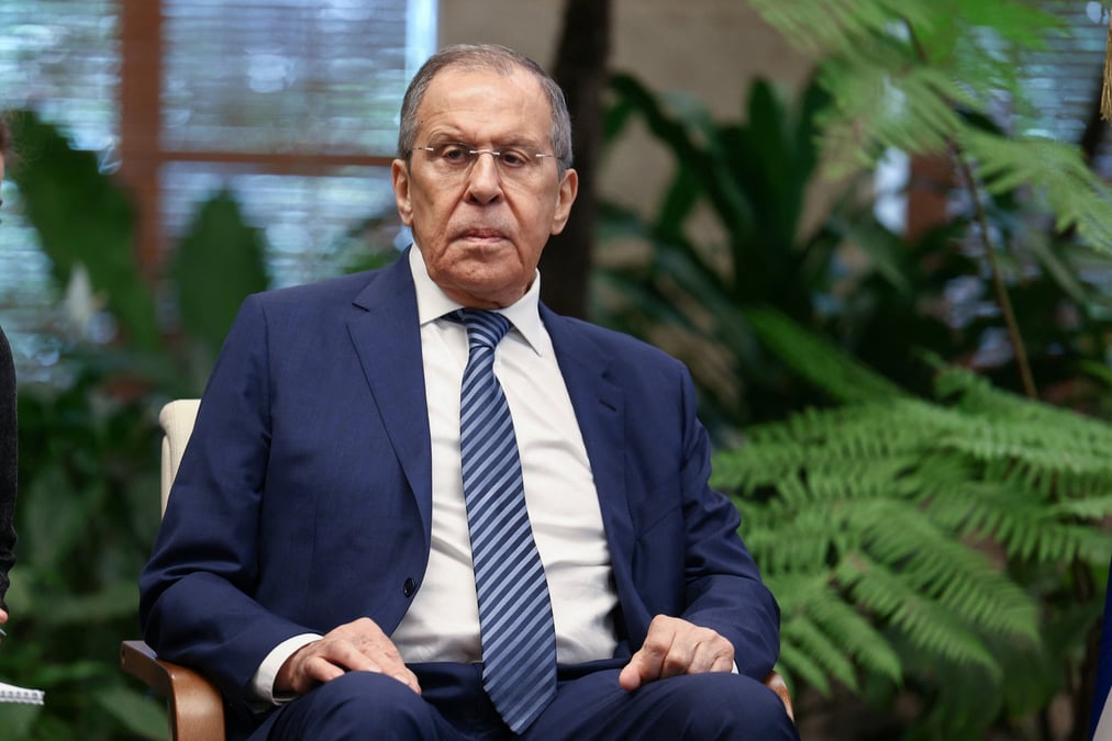 Le ministre russe des affaires etrangeres, serguei lavrov, en visite a cuba