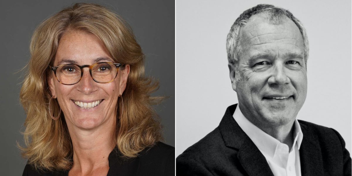 Virginie Lutrot, présidente de Caux Seine agglo, et Frédéric Van Gansberghe, directeur général de Futerro.