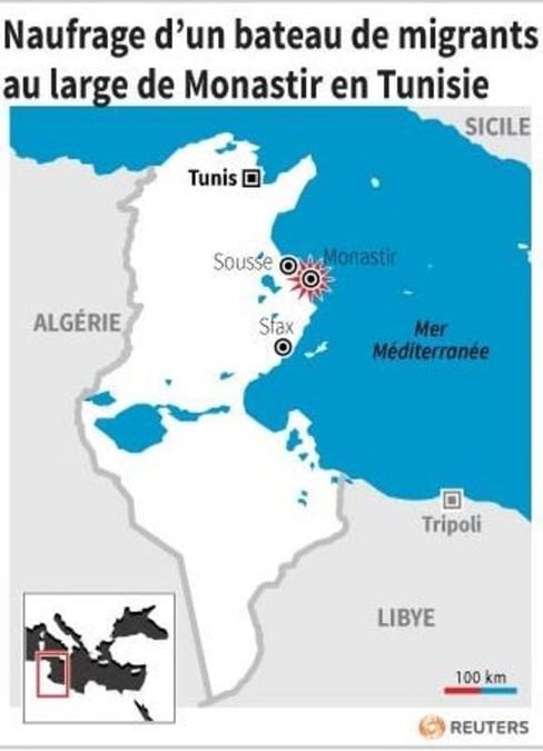 Naufrage d’un bateau de migrants au large de monastir en tunisie