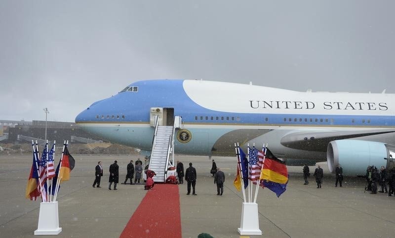 Arrivee de barack obama en allemagne