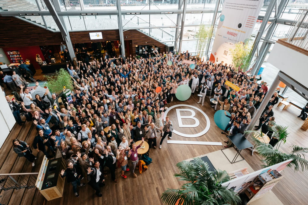 Les entreprises labellisées B Corp lors du World Summit à Amsterdam, en 2019.