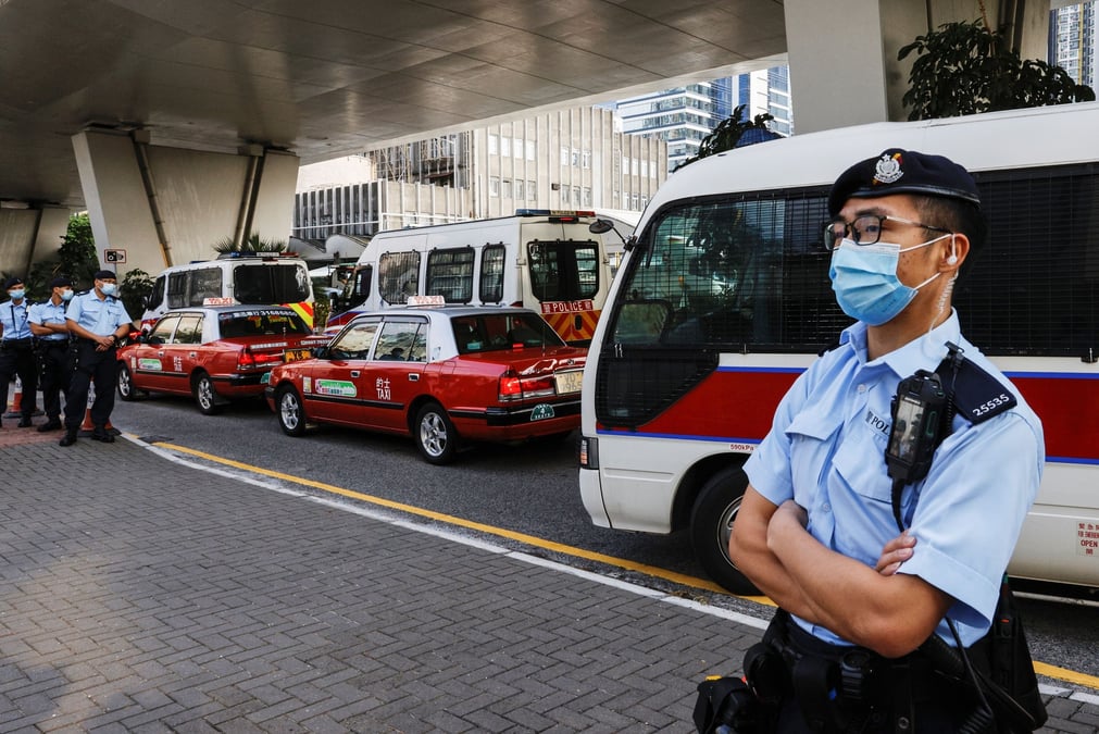 Hong kong-securite renforcee avant l'audience de militants pro-democratie