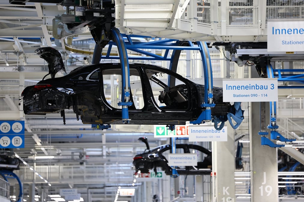 Une voiture a sindelfingen pres de stuttgart en allemagne