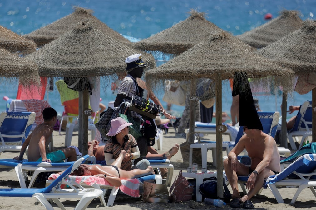 Vue sur une plage a marbella, espagne