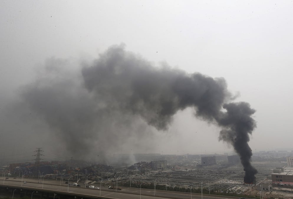 Risque d'intoxication chimique apres les explosions a tianjin