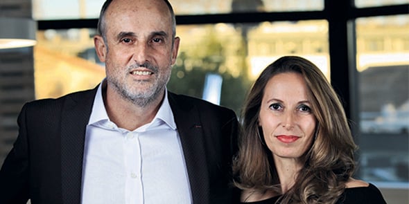 Arnaud Mine et Stéphanie Andrieu, fondateurs et dirigeants de Urbasolar à Montpellier.