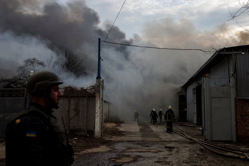 La russie dit avoir lance des frappes massives visant l'armee ukrainienne