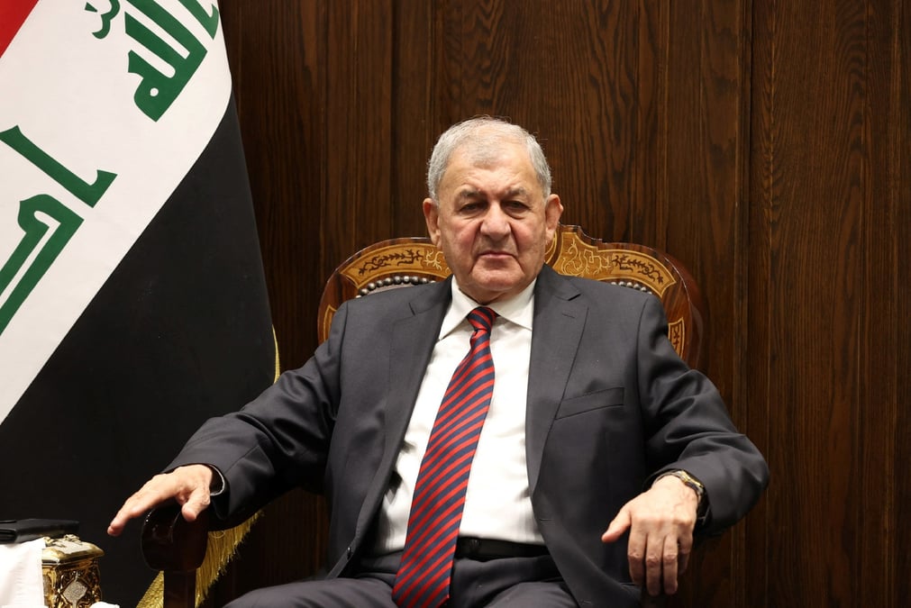 Le nouveau president d'irak, abdul latif rashid, lors d'une session parlementaire a bagdad