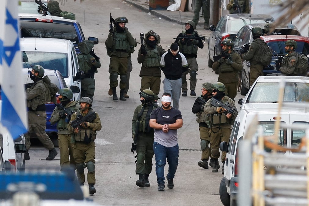 Une operation de l'armee israelienne a ramallah, en cisjordanie occupee