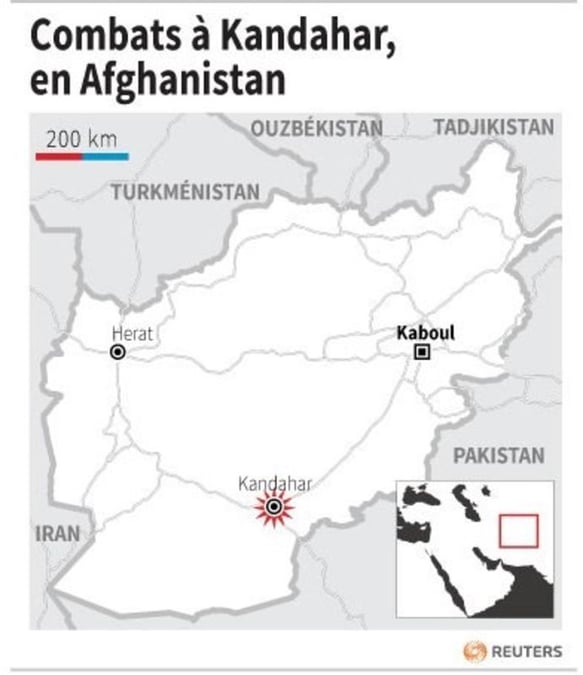 Combats a kandahar, en afghanistan