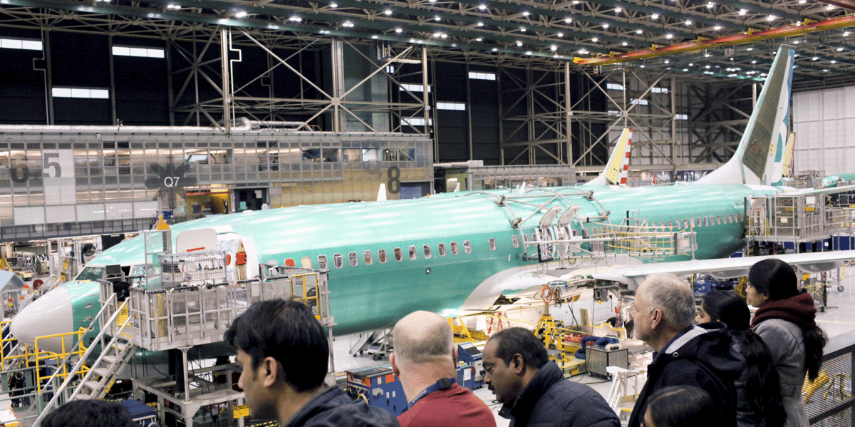 Boeing 737 MAX, ligne d'assemblage, usine, construction aéronautique,