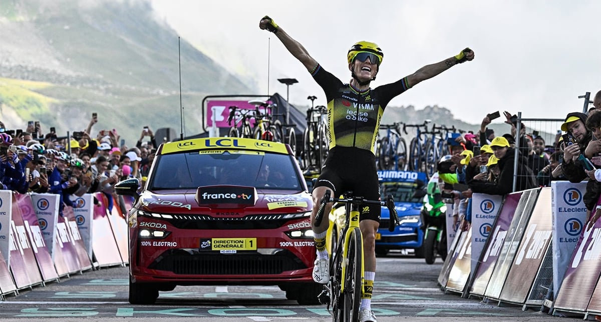 Pauline Ferrand, vainqueure de la 8e étape du Tour de France à Saint-François- Longchamp, le 2 août 2025.