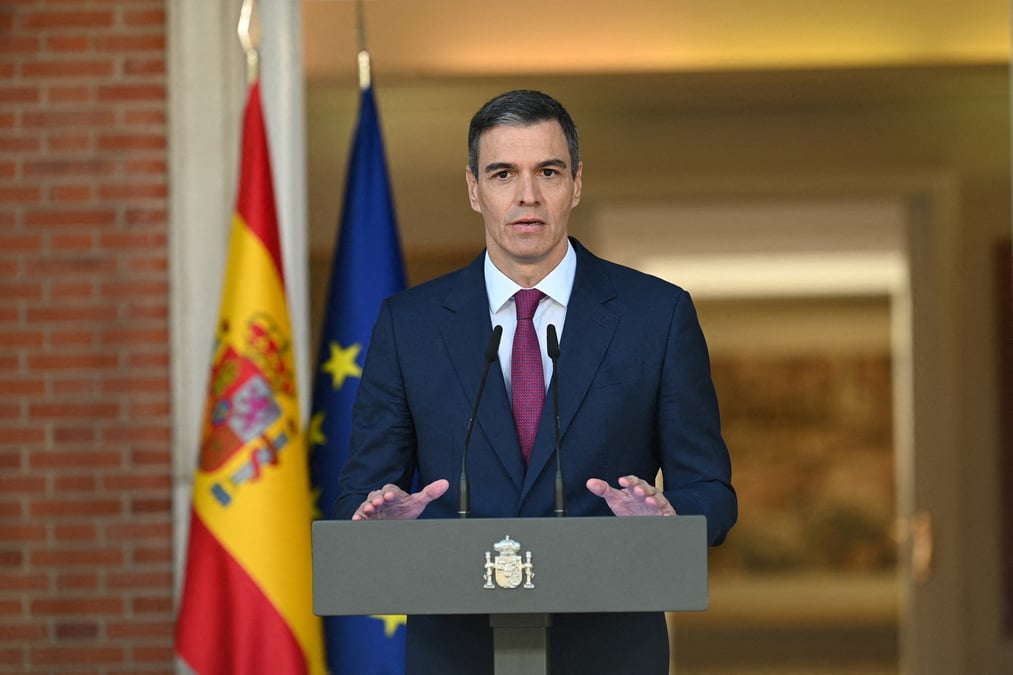 Le premier ministre espagnol pedro sanchez