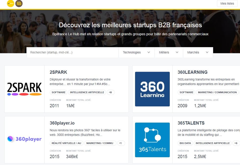Plateforme Bpifrance Le Hub