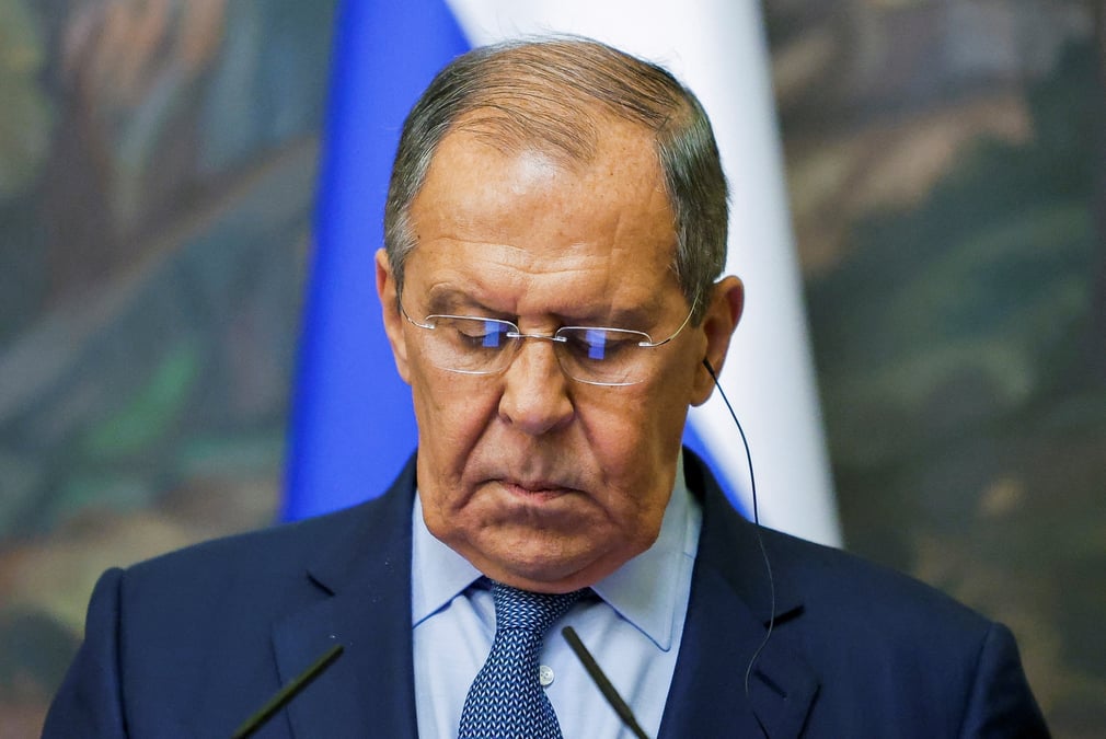 Le ministre russe des affaires etrangeres serguei lavrov, a moscou