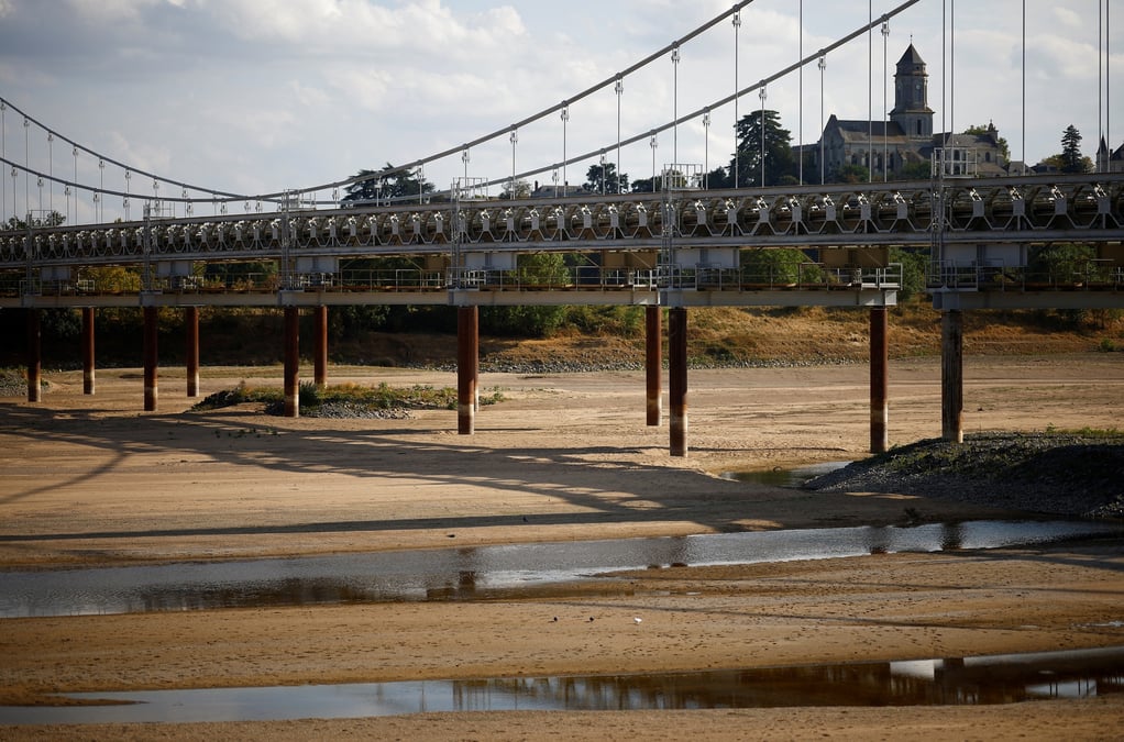Le niveau de la loire au plus bas sous l'effet de la secheresse