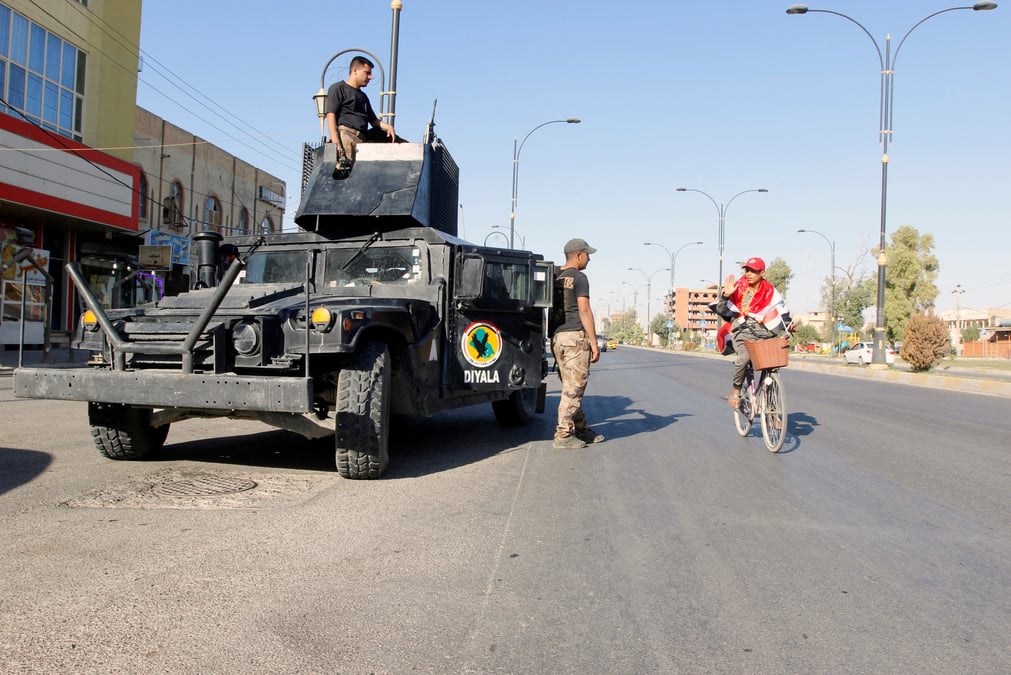 Un vehicule des forces de securite ikraniennes a kirkouk