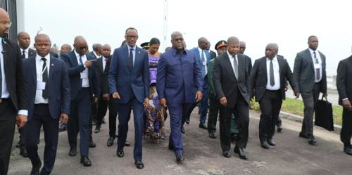 Félix Tshisekedi, angolais, Joao Lourenço et rwandais Paul Kagamé