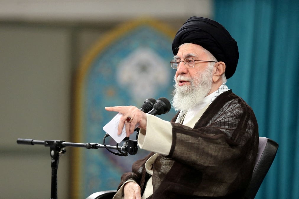 Photo d'archives du guide supreme iranien, l'ayatollah ali khamenei a teheran, en iran
