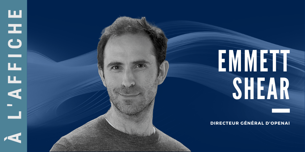 Emmett Shear, 40 ans, a été nommé PDG d'OpenAI, à la place du très médiatique Sam Altman.
