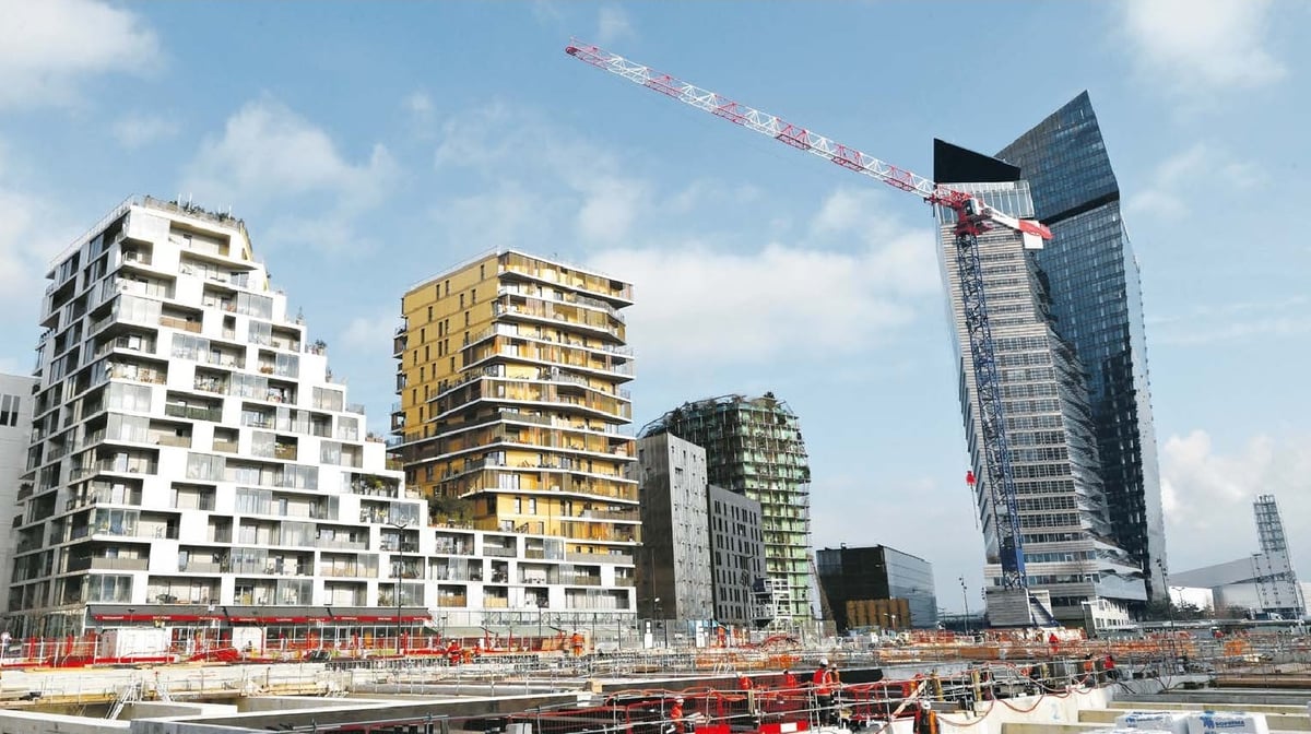 De futurs immeubles résidentiels en construction, dans le 13
e
arrondissement de Paris, le 27 février 2024.