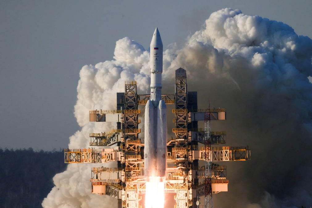 La fusee angara-a5 decolle du cosmodrome de vostotchny