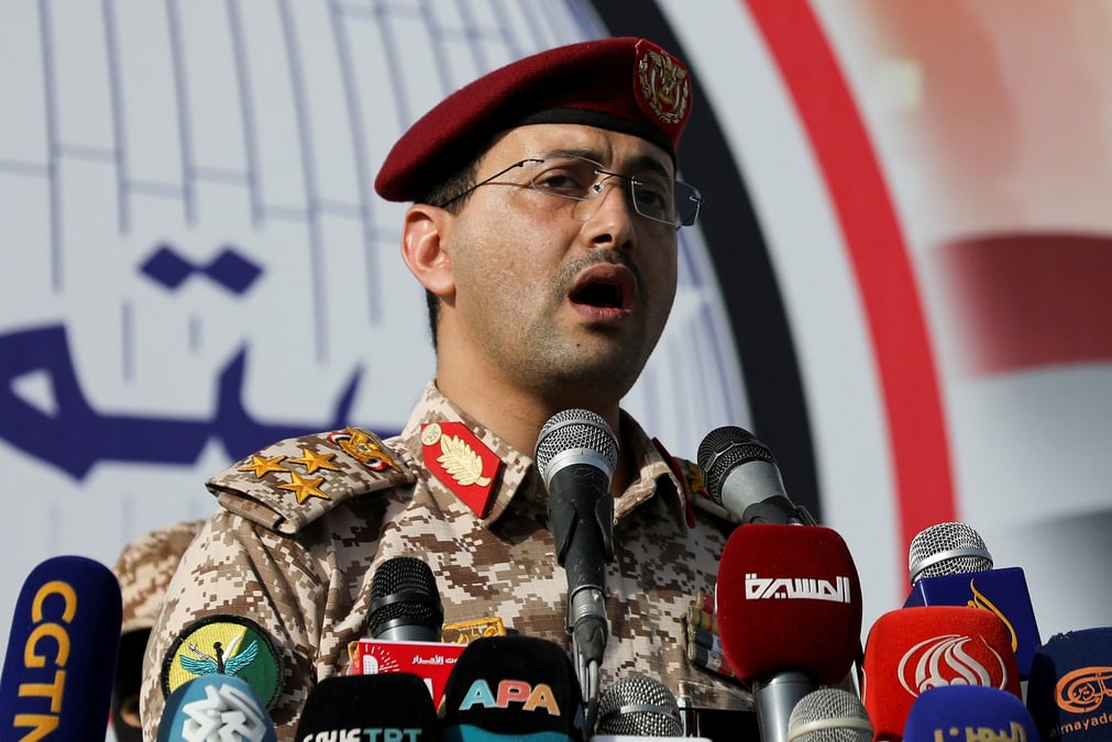 Le porte-parole militaire des houthis, yahya sarea