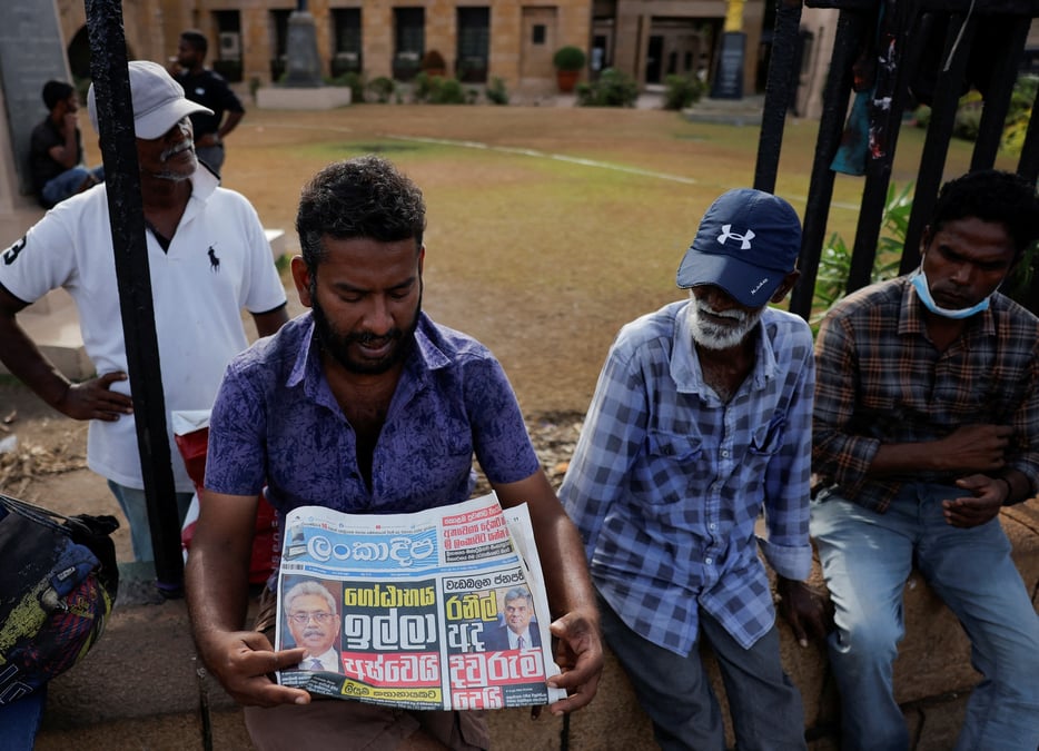 Le president du sri lanka demissionne, scenes de liesse a colombo