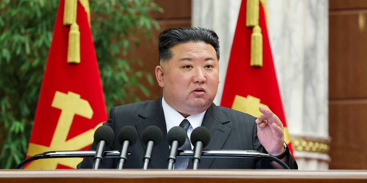 Le dirigeant nord-coréen Kim Jong Un à une réunion du parti à Pyongyang, fin décembre.