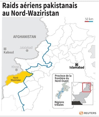 Raids aériens pakistanais au Nord-Waziristan, 27 morts