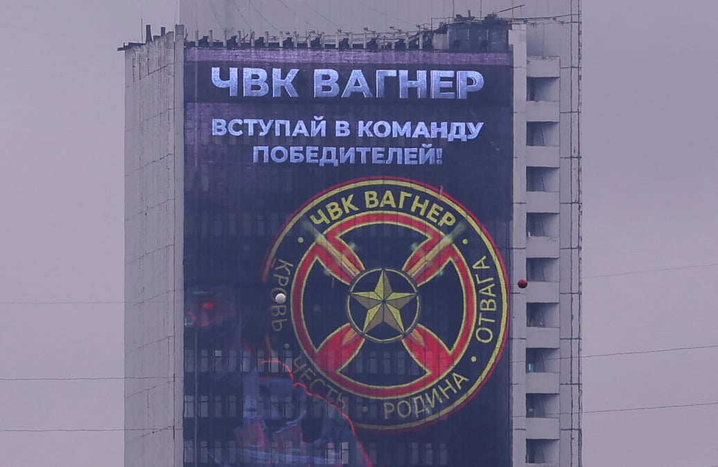Photo de l'annonce du groupe mercenaire russe wagner a moscou