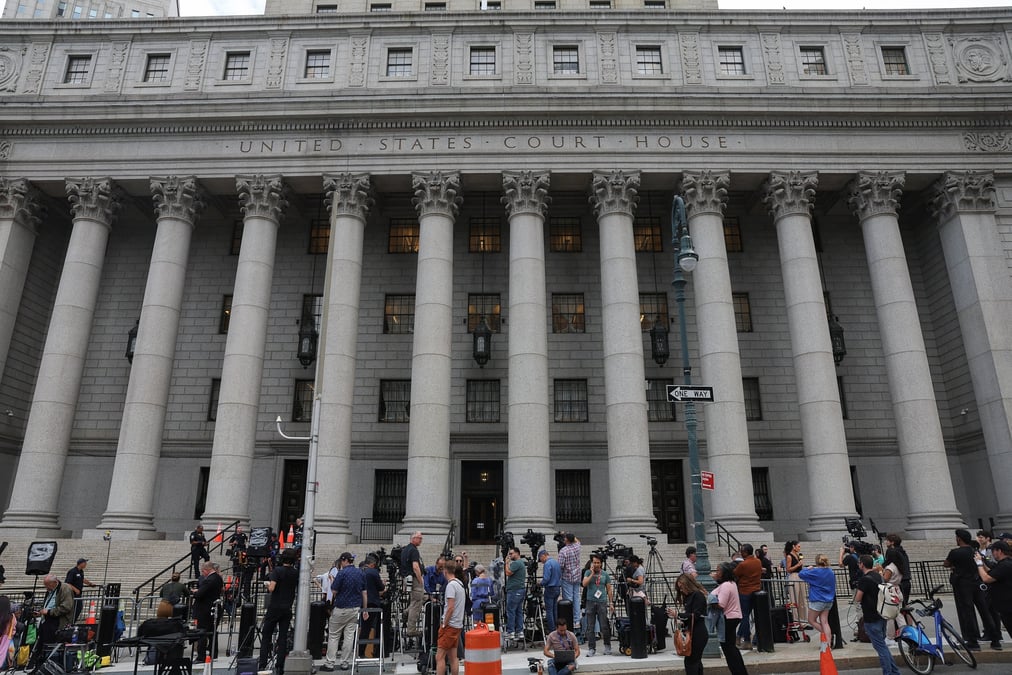 Vue du tribunal des etats-unis a manhattan