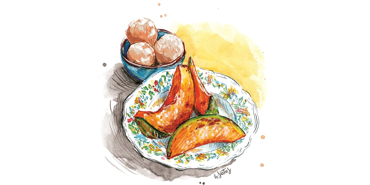 Melon rôti.