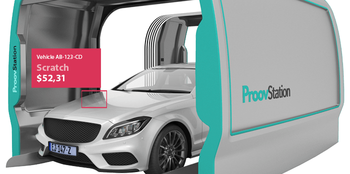 Le dispositif bardé de capteurs de ProovStation produit un rapport détaillé sur la voiture.